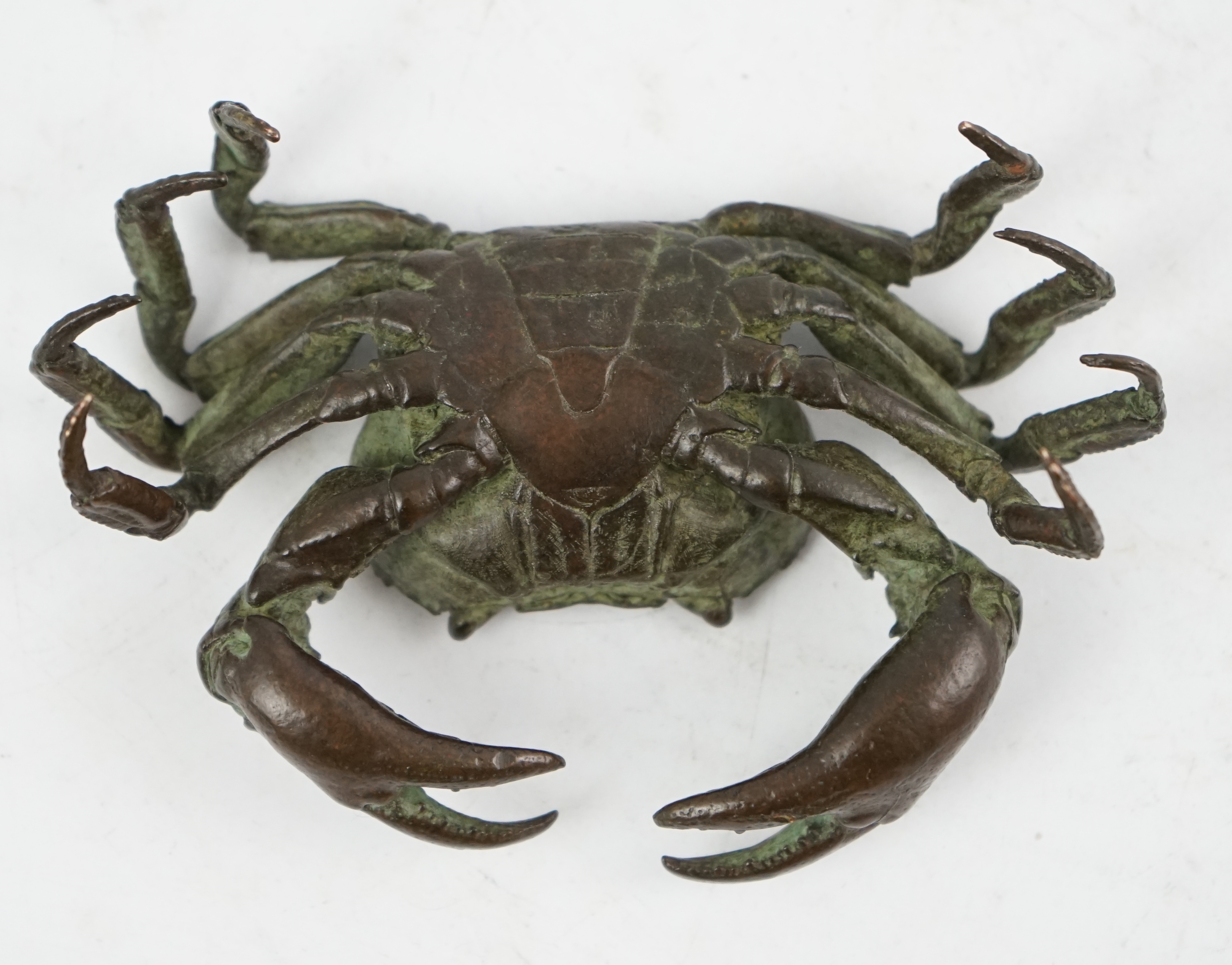 A Japanese bronze model of a crab, early 20th century